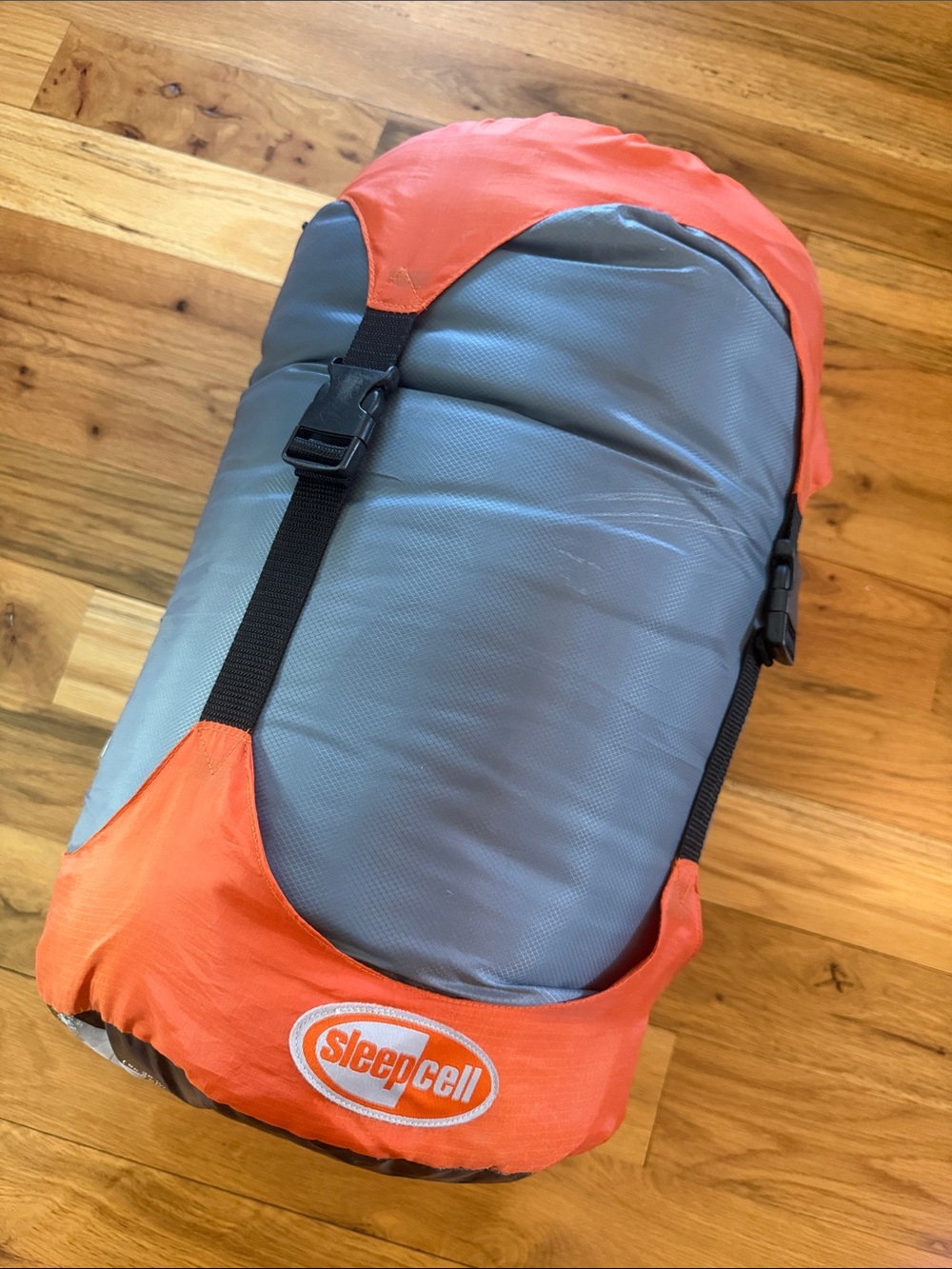 Sleep Cell Coolvent Premium 25°F Sleeping Bag Large Adult 38x85 Orange Gray